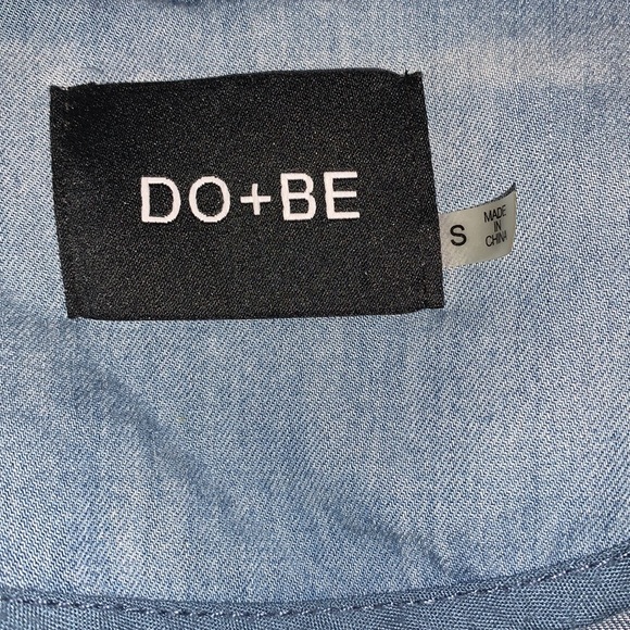 Denim look. Soft fabric tunic cardigan - Picture 2 of 4